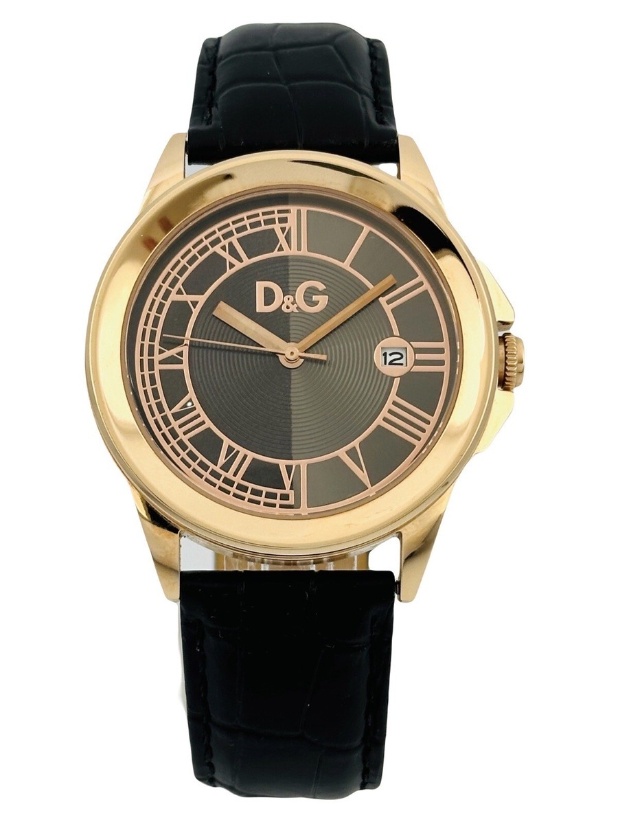 Dolce & Gabbana DW0628 Unisex Zermatt Black Leather Quartz Watch