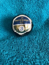 Vintage DUNLOP 65 3 GOLF BALL Unused in Original Black Wrapper Blue/ Gold Label