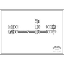Corteco 19032219 Bremsschlauch für OPEL OMEGA B V94