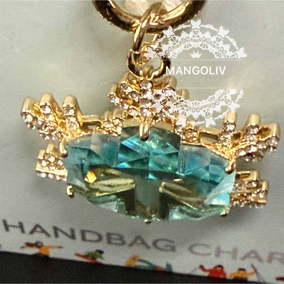 NWT True To Form Snowflake Crystal Bag Charm – Gold Hardware Sparkling