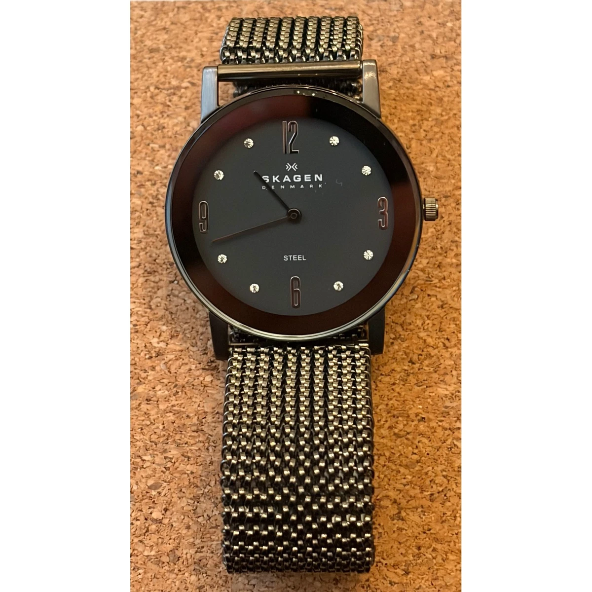 NWOT Skagen Denmark Women\'s Slim Quartz Watch Gunmetal Mesh Steel 39LMSM1 Skagen Women Silver Band Wristwatches for sale | eBay main image 4