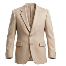 British Textiles Co Blazer Vintage 1988 Camel Tan Mens XL Excellent Tailored