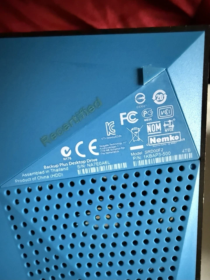 Unidad de escritorio Seagate Backup Plus 4 TB SRD00F2 cable cargador incluido 1KBAP3-500 Foto 4 de 4