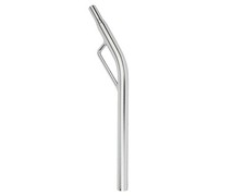Retro Steel Layback Old School Seat Post - 20.7 Chrome 400mm Long BMX