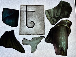 Unique Stained Glass Fragments