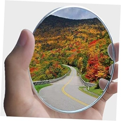 2PCS Large Stick-on Convex Blind Spot Mirror, 3.75'' HD Glass Big Round Convex 