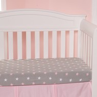 Everyday Kids Fitted Crib Sheet - Owls/Stars