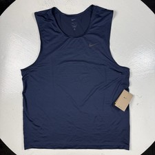 Nike Men  s Size L Dri-FIT Ready Tank Top Navy Blue Stretch DV9813 New Large NWT