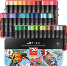 120 Color Fineliner Pens Set, 0.4mm Fine Tip for Drawing, Writing, Coloring