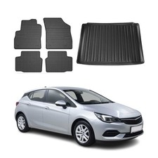 Fußmatten & Kofferraumwanne Set für Opel Astra K 2015-2021 Obere Gummi TPE 5x