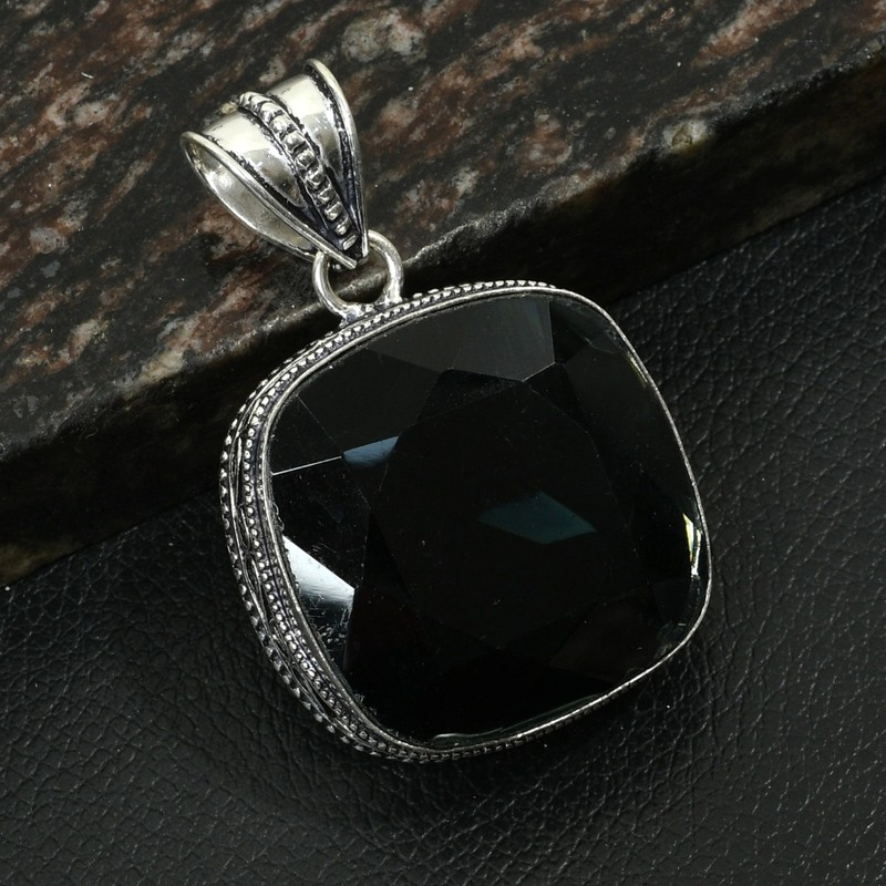 Iolite Gemstone Ethnic Handmade Antique Design Pendant Jewelry Gift 2" AP-38051
