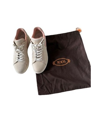 Tod s Damen Sneaker von Tods Größe 40 Echtleder Farbe creme rosa