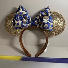 Disney.Parks Pirates of The Caribbean Gold Sequined Minnie Ears Headband 2025