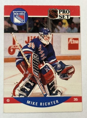 Vintage 1990 Pro Set Mike Richter New York Rangers G NHL Hockey Card 627 EX