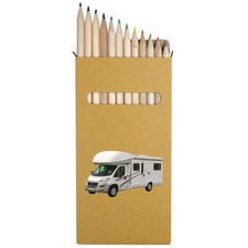 12 x 'Motorhome Vehicle' Long 178mm Coloured Pencils / Pencil Set PE00081007 