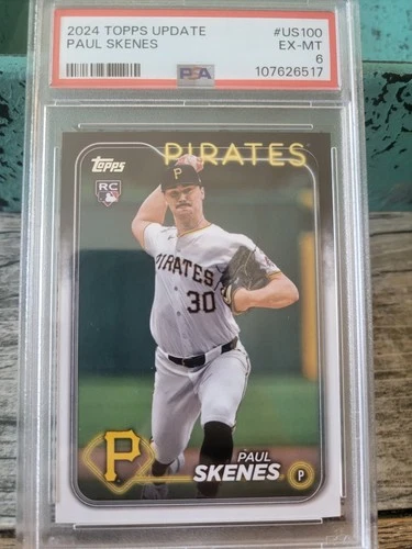2024 topps chrome update Paul Skenes #US100 PSA 6 EX MINT