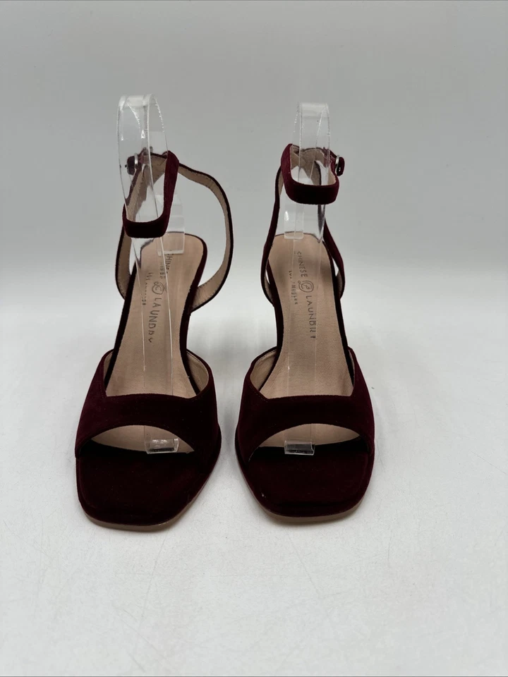 CHINESE LAUNDRY Women’s  Lynwood Dress Wine Red Velvet Heel Size 6:5 - Image 2 of 4