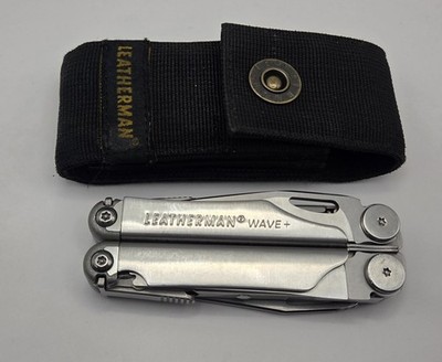 Leatherman Wave Plus Stainless Steel Multi-Tool w/ Sheath Great Condition L-3