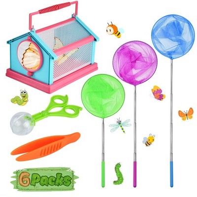 Kids Telescopic Butterfly Nets Bugs Insect Catcher Kit Perfect Outdoor Tools for