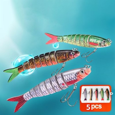 Crankbait Angelköder 5er Pack 10 cm 6,6 g Wobbler Set für Raubfische