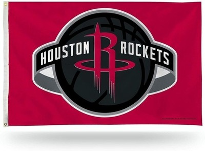 Houston Rockets Premium 3x5 Feet Flag Banner, Global Logo Design, Metal...