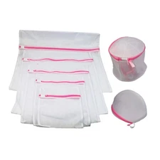 7 Counts Mesh Laundry Bags for Delicates with Premium Zipper, Travel Storage Org
