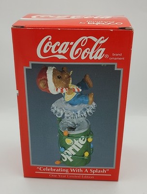 Enesco Coca-Cola 1993 Sprite Celebrating With a Splash Christmas Ornament