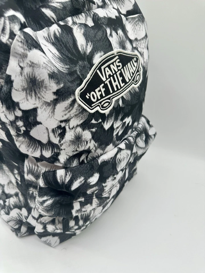 Mochila VANS de Lona Blanca Logo Vintage, Estilo Retro Años 90 Foto 2 de 4