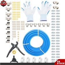 3/4" 300ft Compressed Air Line Kit Hdpe-Aluminum Air System for Shop