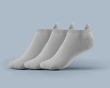 Luxurious Greyish Womens Low Heel Shield Light Weight Socks