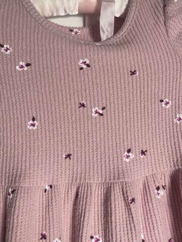 Cat & Jack Girls Dress Size 5T Pink Embroidered Flowers LS Pockets NWT $16. - Picture 3 of 15