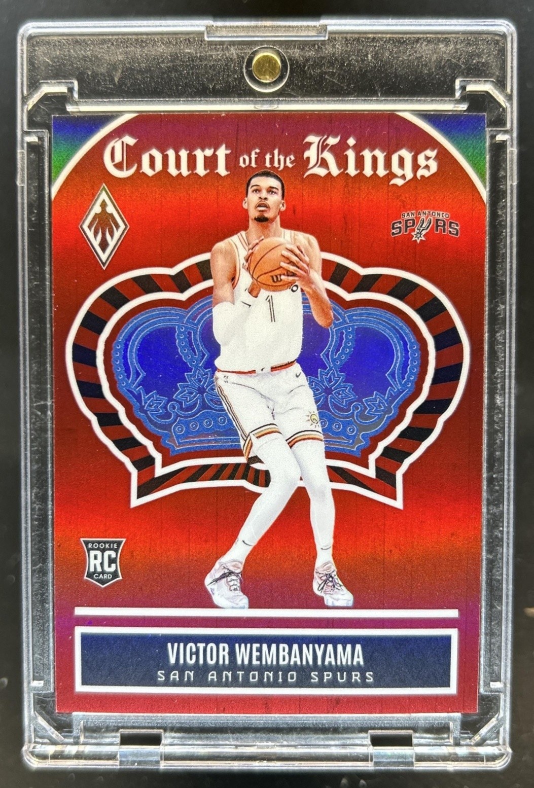 2023-24 Panini Phoenix Victor Wembanyama Court of the Kings RC Red #/125 Spurs