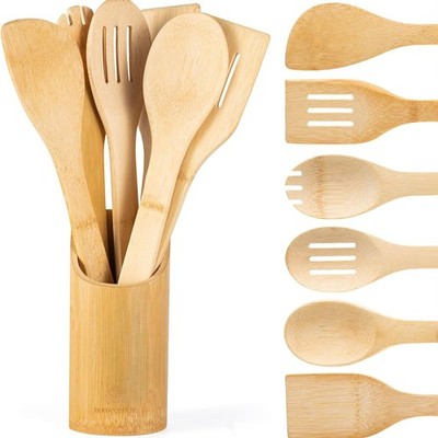 2 Set 28 Pcs Easter Kitchen Utensils Set with Holder Spatulas Bamboo Spoons a...