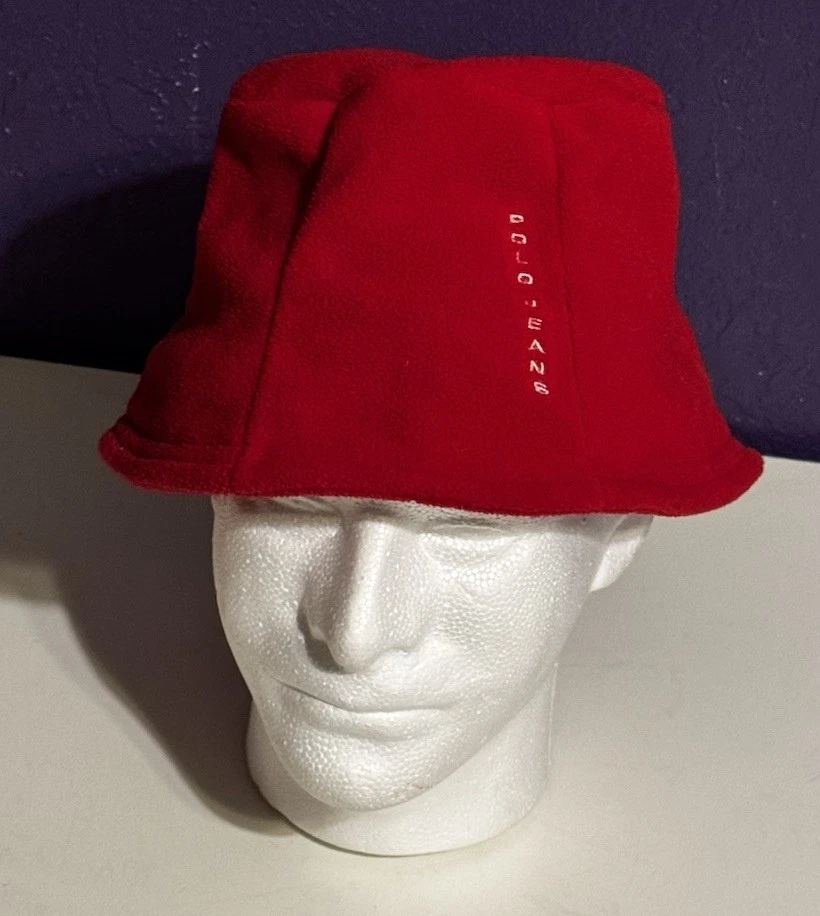 Vintage Polo Ralph Lauren Jeans Fleece Bucket Hat Wu-Tang Outkast Rap Hip Hop