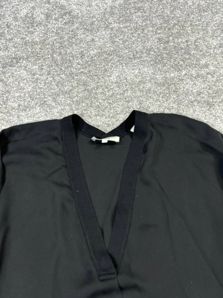 Camisa Pullover Vince Mujer Mediana Negra Seda Foto 2 de 4