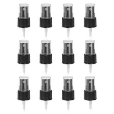 12 Pcs Black Spray Top, 20/410 Fine Mist Sprayer Reusable Stripe Plastic Top