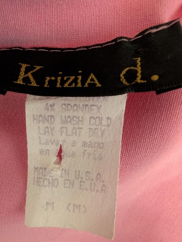 Krizia d. Womens Pink Round Neck 3/4 Slit Sleeve Sheath Dress Size M Business - Picture 2 of 7