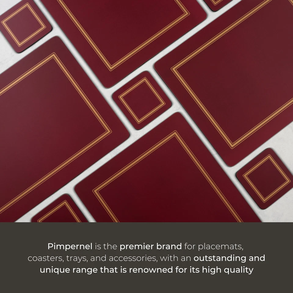 Colchonetas Pimpernel Classic Borgoña - Juego de 4 Foto 4 de 4