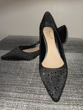  NEW  Jewel Badgley Mischka Frenchie Pointed Toe Kitten Heel Pumps Shoes Sz 7.5