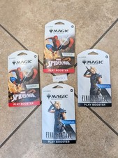 4 Magic The Gathering Play Boosters - 2 Final Fantasy 2 Spiderman - Playing Card