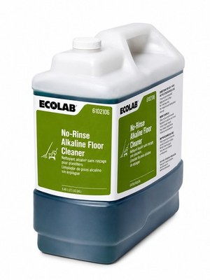 Ecolab 6102106 No-Rinse Alkaline Floor Cleaner 2.5 Gal Heavy Duty