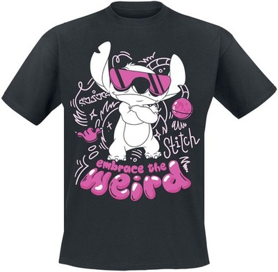 Lilo & Stitch T-Shirt Herren Embrace The Weird schwarz