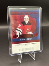 2021-22 UD Credentials - 2020-21 Debut Ticket Access Gilles Senn #57 Red /199