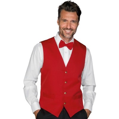 ISACCO Unisex Weste mit Manschette aus 100% Polyester (rot)