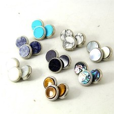 3 Pieces Alloy Shell Inlays Trumpet Finger Buttons Brass
