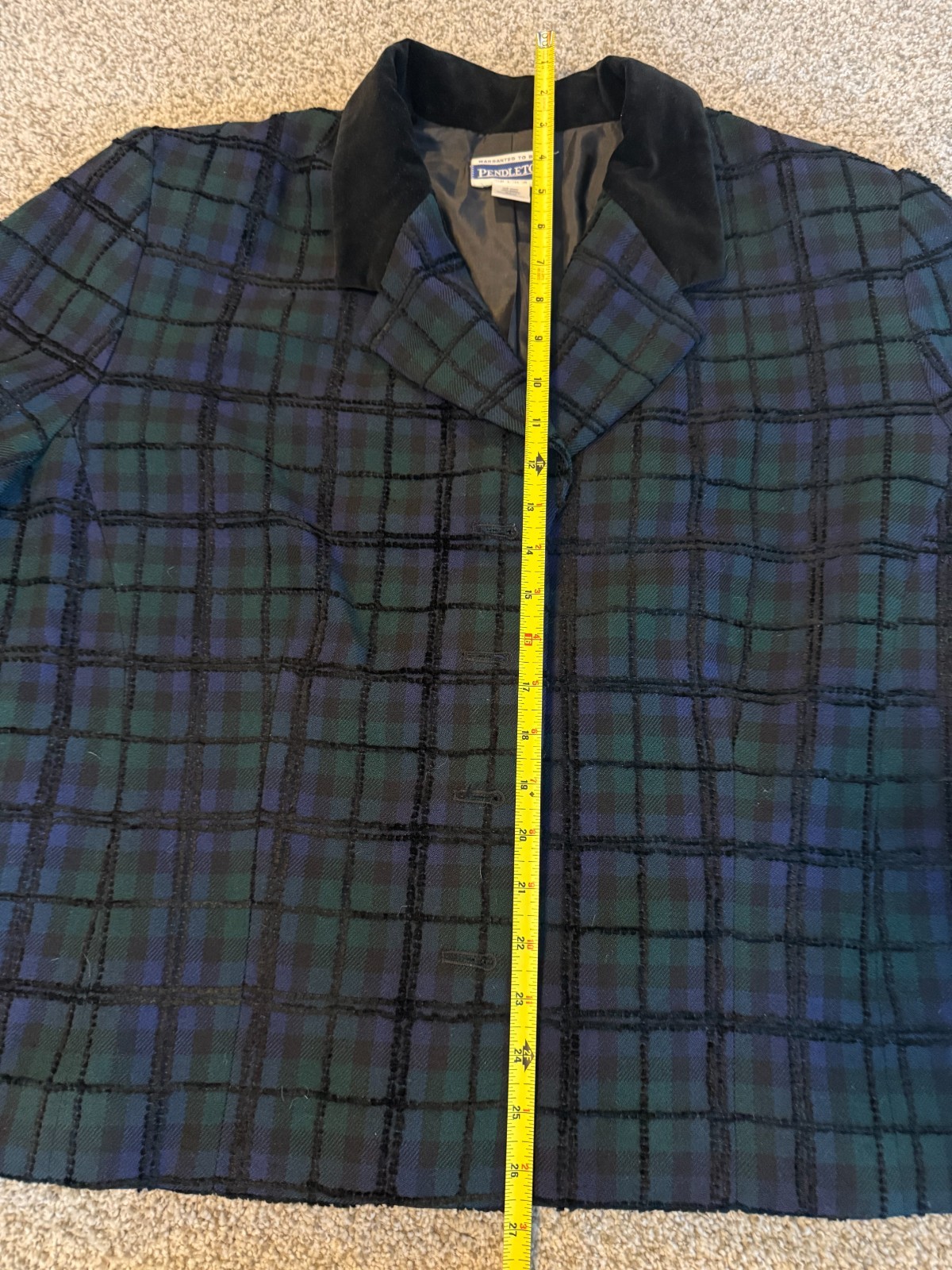 Pendleton Plus 20W Wool Blazer Jacket Blackwatch … - image 9