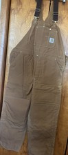 Carhartt Men's Insulated Bibs 6FBQZ Size 40 X 30 Excellent Condition