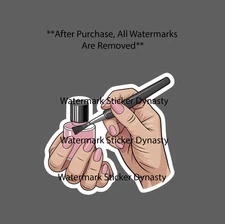 Painting Nails Sticker Waterproof Decal Beauty Pink Cute Nail Polish Gift NEW