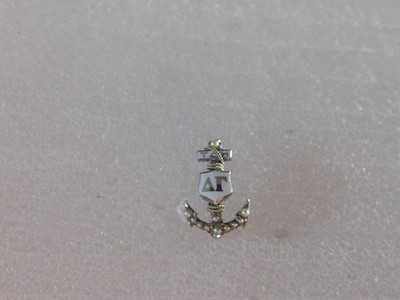 10K White Gold Delta Gamma Sorority Pin Badge