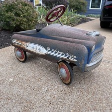 1950s Murray western flyer 35" Blue Metal Pedal Car Childs Toy Works